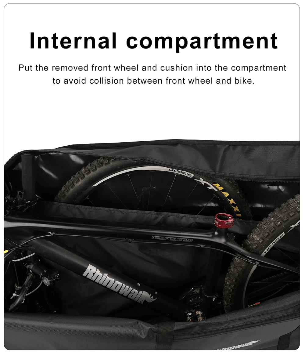 Rhinowalk Bike Storage Carry Bag Fit 26-27 Inch MTB & 700C Road Bike Portable Bicycle Storage Pack Small Foldable Trunk
