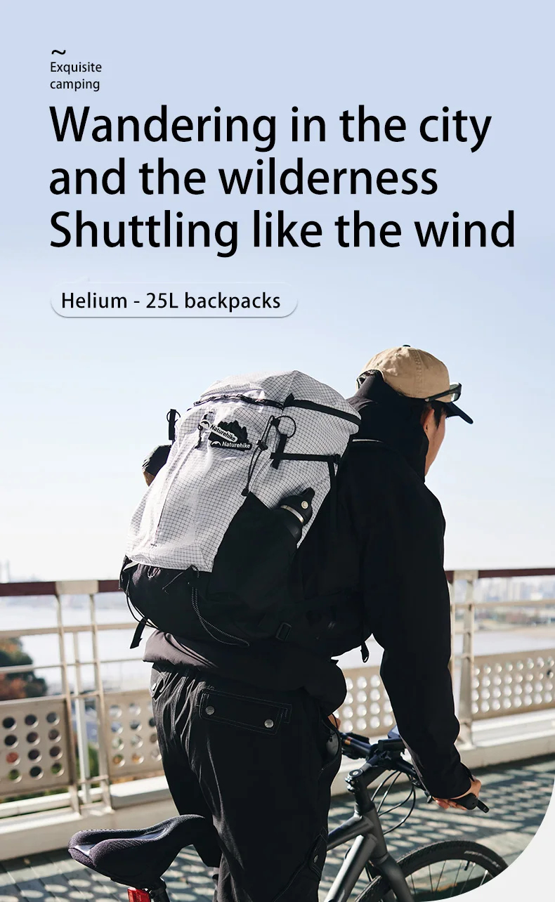 Naturehike New 25L Helium Outdoor Hiking Backpack Sports Bag Large Capacity Camping Travel Waterproof Backpack Rucksack
