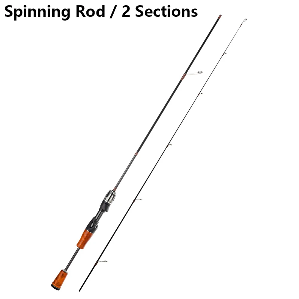 UL,Ultralight Carp Trout Bass Fishing Rod,Solid Carbon Fiber Rod Tips,Spinning,Casting,Stream Lake Lure Fishing Rods,2 Sections