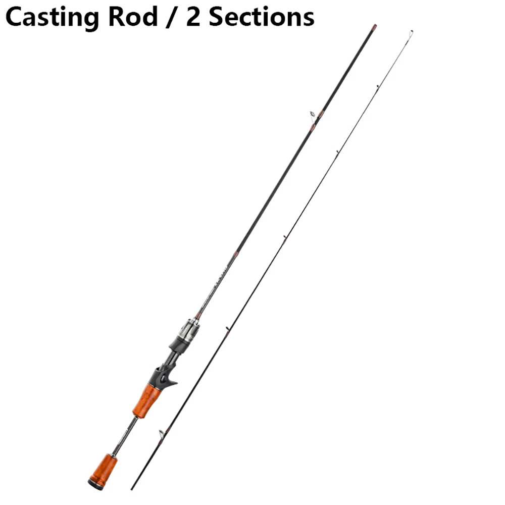 UL,Ultralight Carp Trout Bass Fishing Rod,Solid Carbon Fiber Rod Tips,Spinning,Casting,Stream Lake Lure Fishing Rods,2 Sections