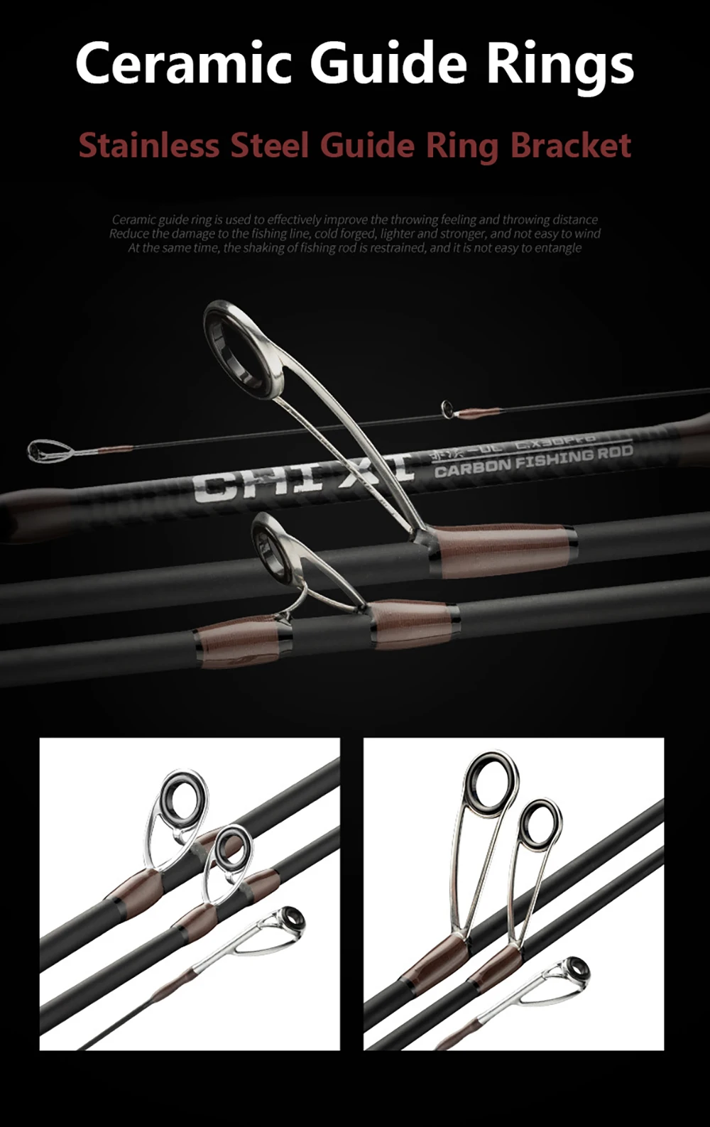 UL,Ultralight Carp Trout Bass Fishing Rod,Solid Carbon Fiber Rod Tips,Spinning,Casting,Stream Lake Lure Fishing Rods,2 Sections