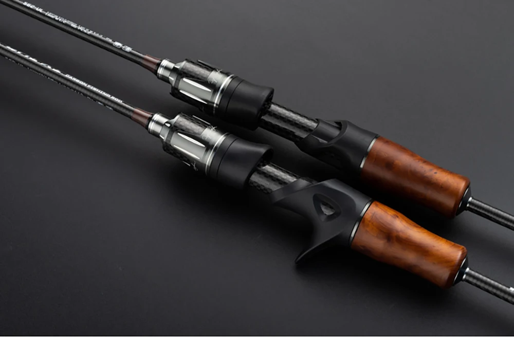 UL,Ultralight Carp Trout Bass Fishing Rod,Solid Carbon Fiber Rod Tips,Spinning,Casting,Stream Lake Lure Fishing Rods,2 Sections
