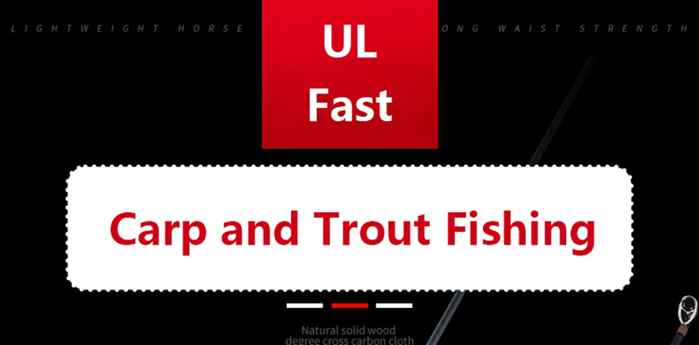 UL,Ultralight Carp Trout Bass Fishing Rod,Solid Carbon Fiber Rod Tips,Spinning,Casting,Stream Lake Lure Fishing Rods,2 Sections