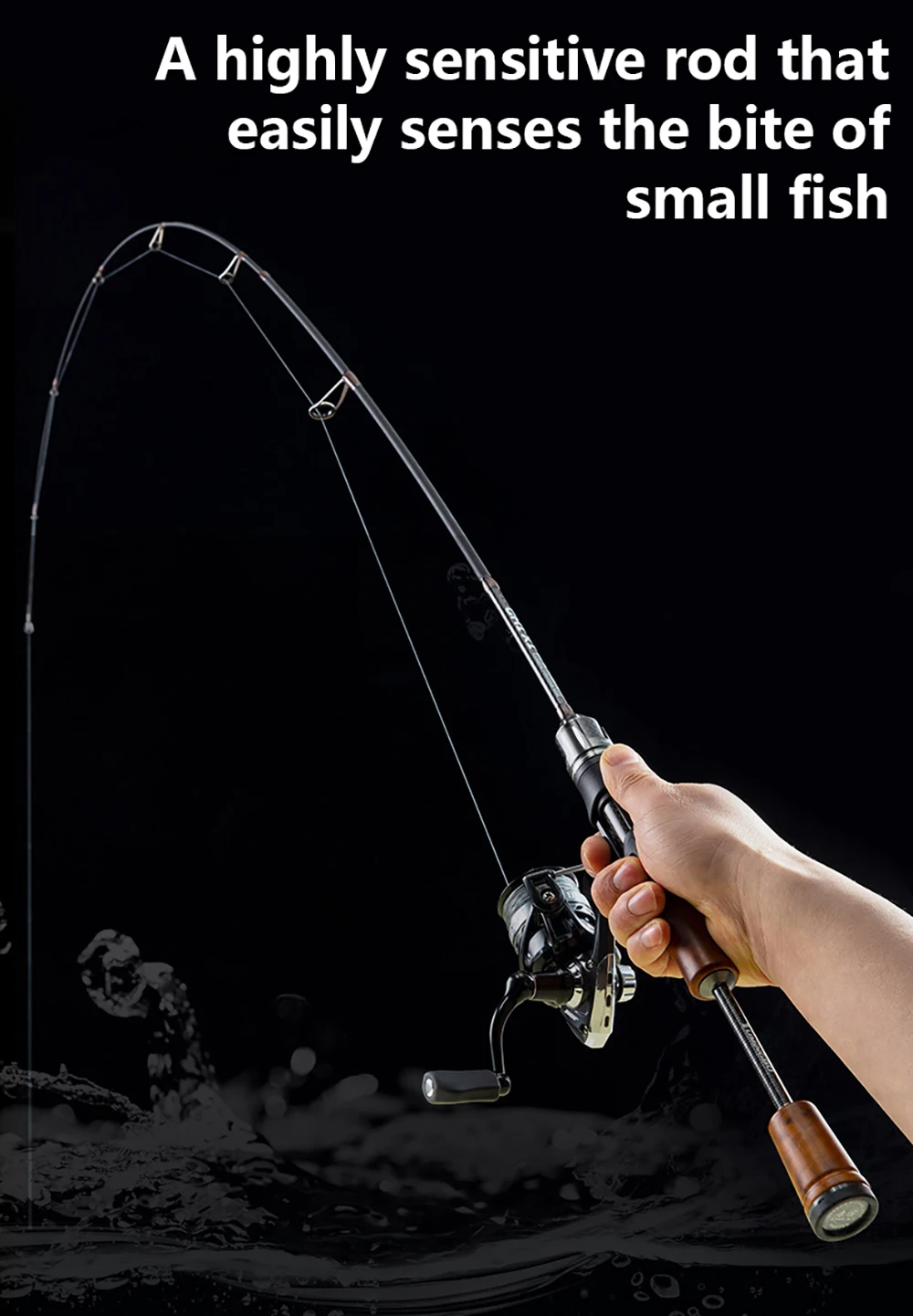 UL,Ultralight Carp Trout Bass Fishing Rod,Solid Carbon Fiber Rod Tips,Spinning,Casting,Stream Lake Lure Fishing Rods,2 Sections