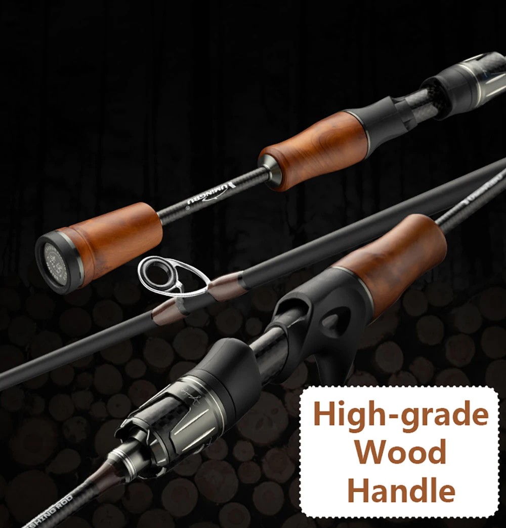 UL,Ultralight Carp Trout Bass Fishing Rod,Solid Carbon Fiber Rod Tips,Spinning,Casting,Stream Lake Lure Fishing Rods,2 Sections