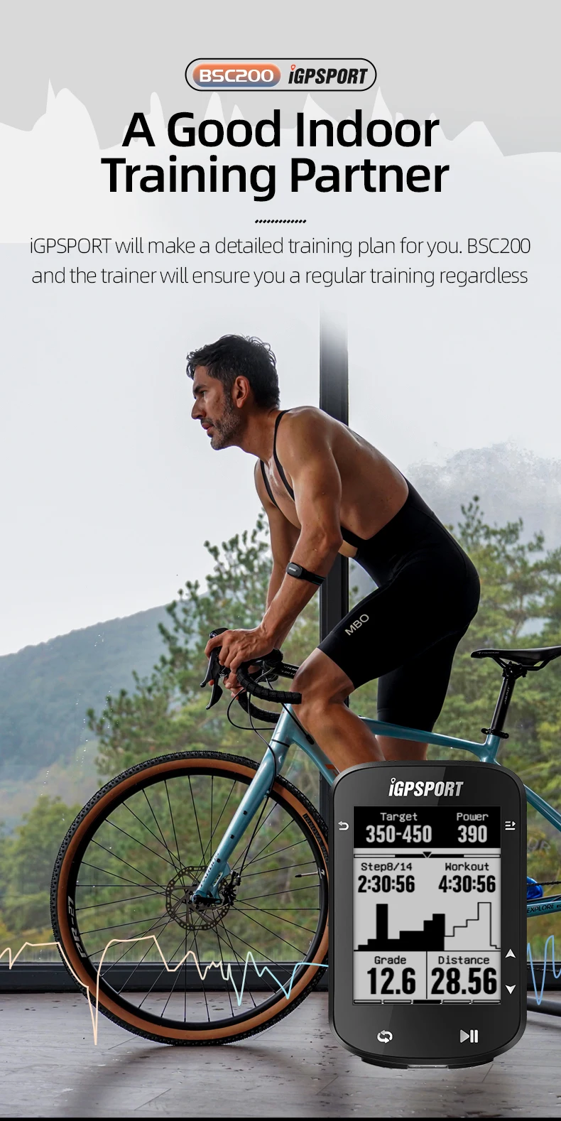 IGPSPORT BSC200 Bicycle Computer Outdoor Riding Odometer Speed Sensor IGS BSC200 Bike Smart Speedometer Ant+ Gps For Traval