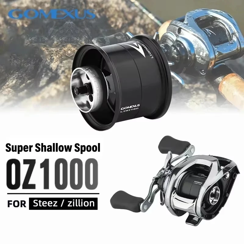 Gomexus-Shallow Spool for Daiwa Steez CT SV Baitcasting Fishing Reel Spool Line Aluminum Alloy Rolling Cup Spare Tackle