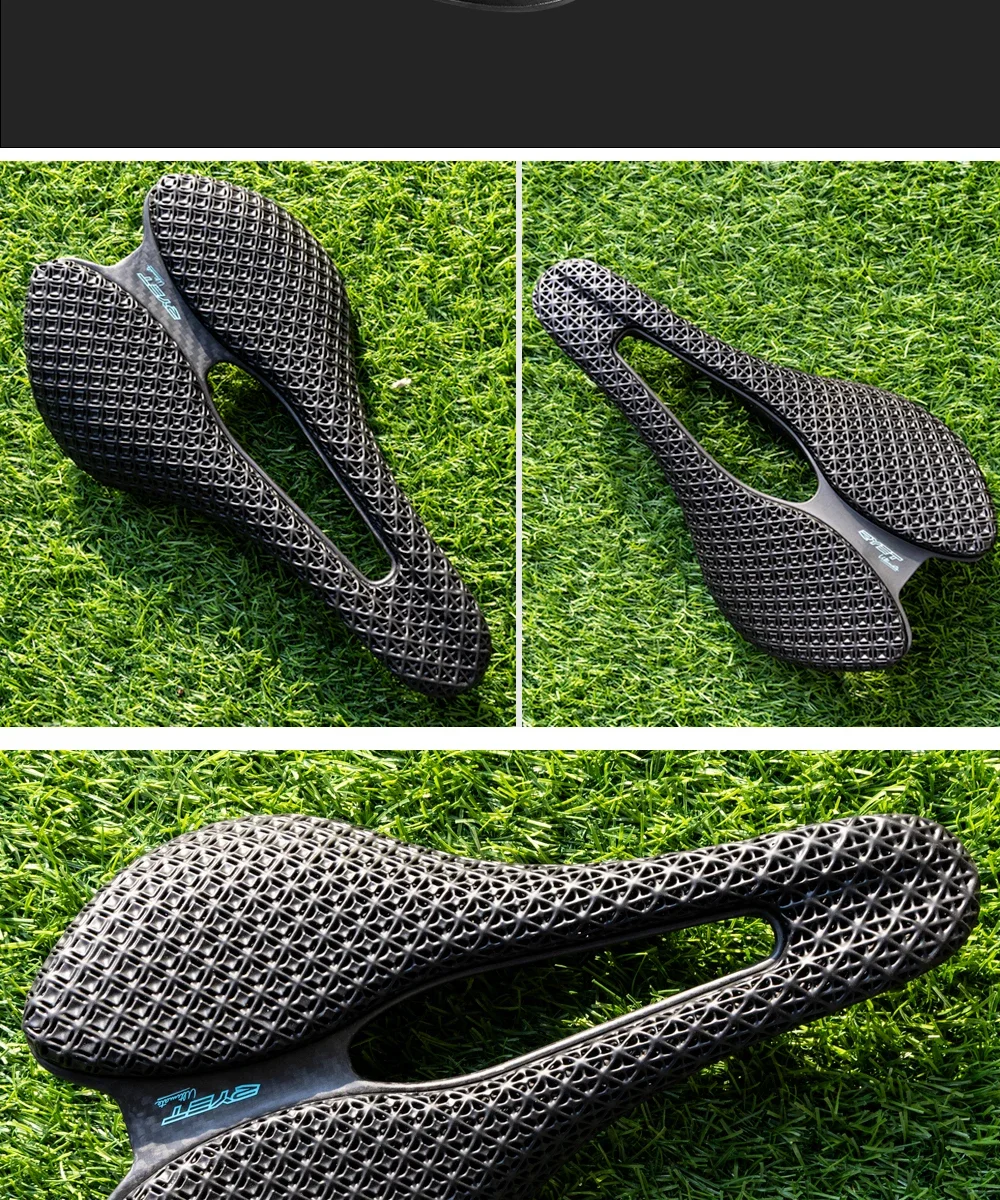 RYET Carbon 3D Printed Bicycle Saddle EVA saddle Super Light Bike Seating Cushion for MTB Gravel Road Bike Seat Cycling parts