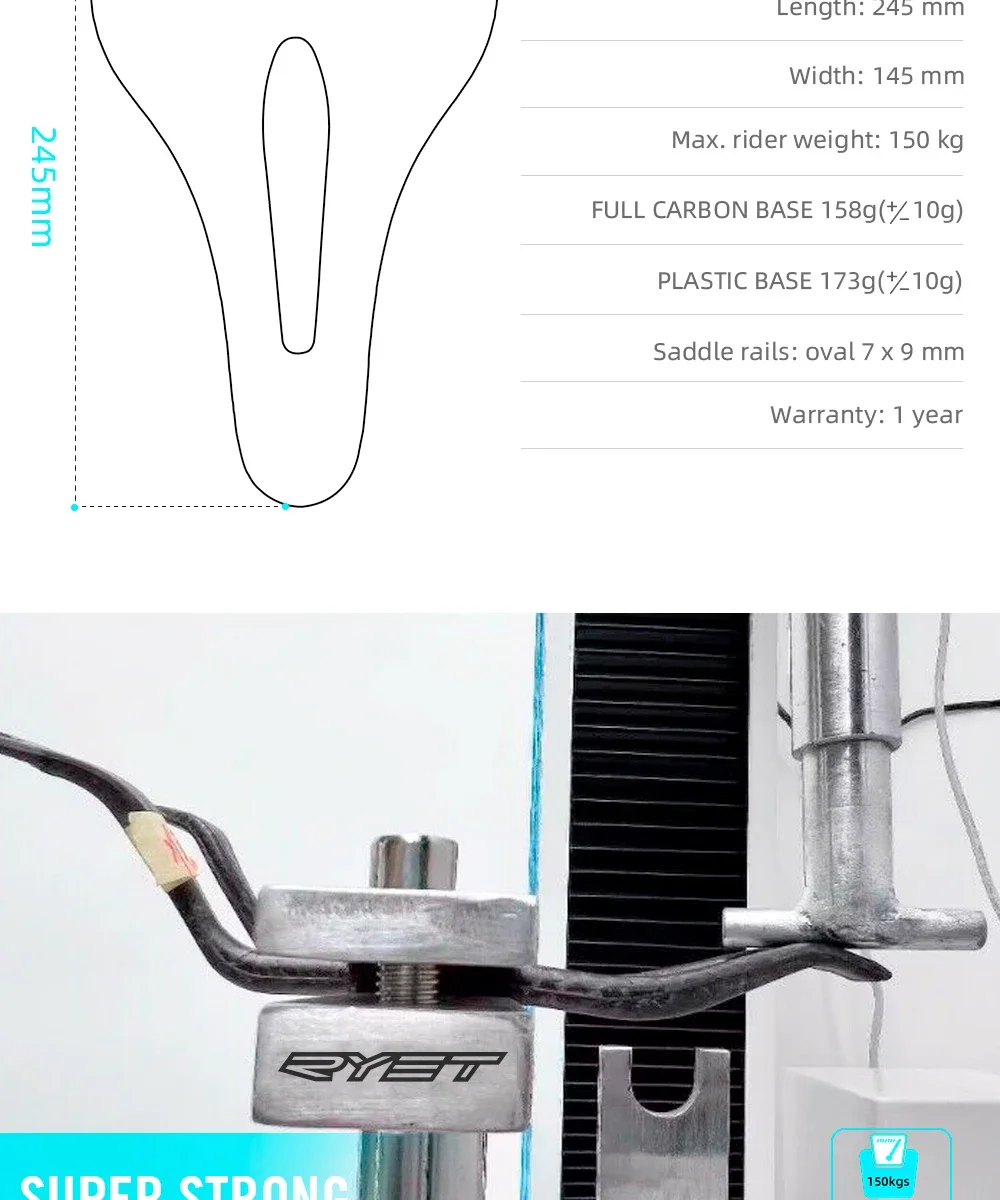 RYET Carbon 3D Printed Bicycle Saddle EVA saddle Super Light Bike Seating Cushion for MTB Gravel Road Bike Seat Cycling parts