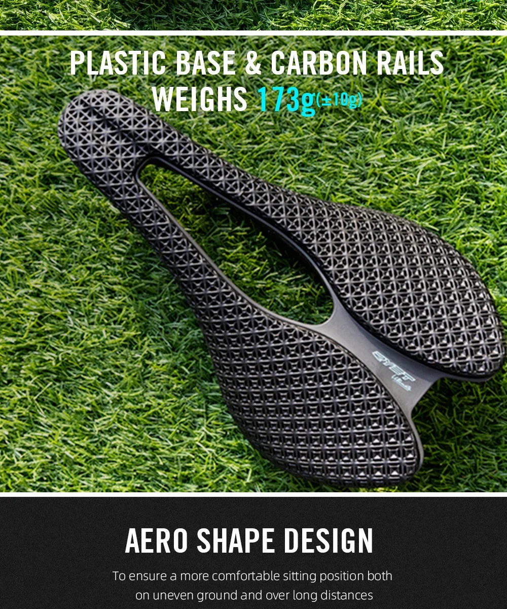 RYET Carbon 3D Printed Bicycle Saddle EVA saddle Super Light Bike Seating Cushion for MTB Gravel Road Bike Seat Cycling parts