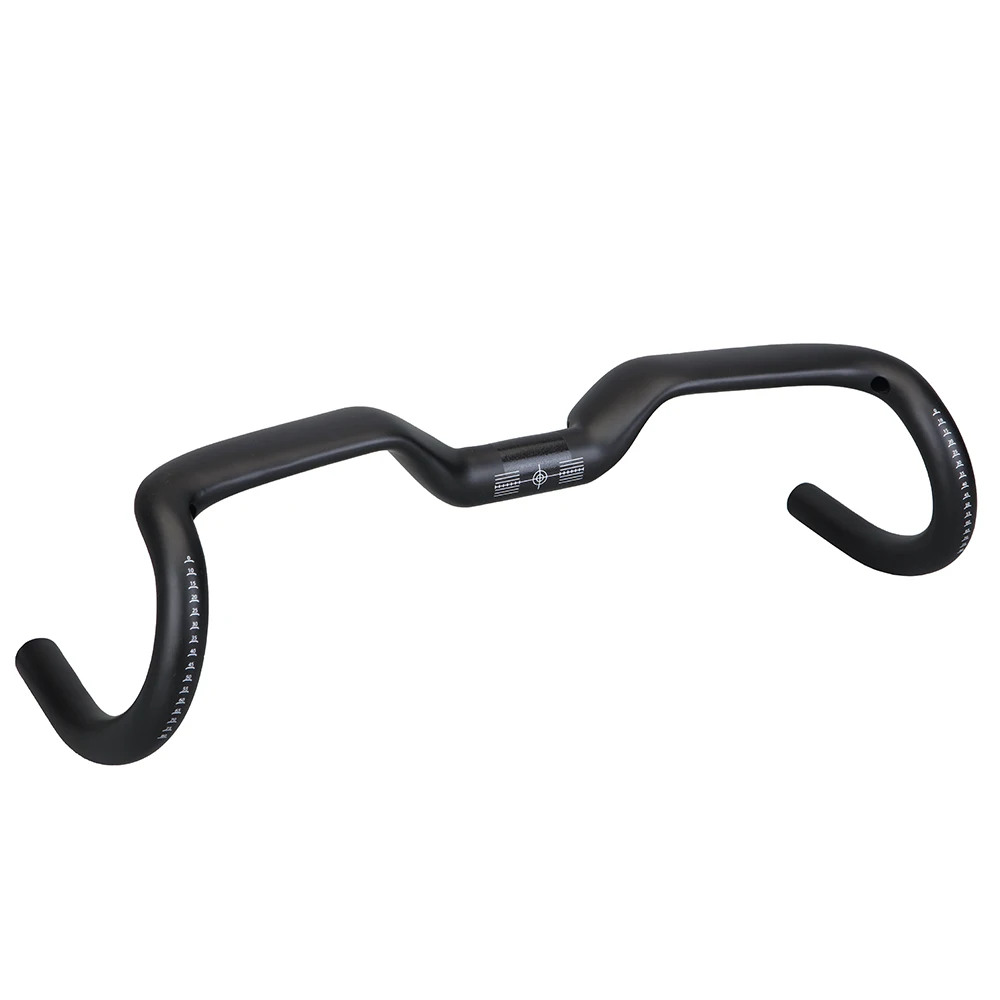2024 Gravel Handle 14° Carbon Bicycle Handlebar Aero Handlebar Drop Lift Road Bike Handlebar Internal Cable Fixed Tooth Track