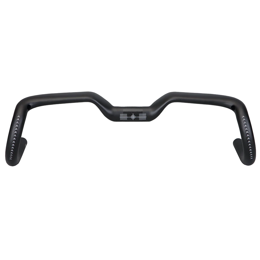 2024 Gravel Handle 14° Carbon Bicycle Handlebar Aero Handlebar Drop Lift Road Bike Handlebar Internal Cable Fixed Tooth Track