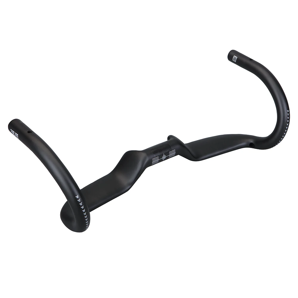 2024 Gravel Handle 14° Carbon Bicycle Handlebar Aero Handlebar Drop Lift Road Bike Handlebar Internal Cable Fixed Tooth Track