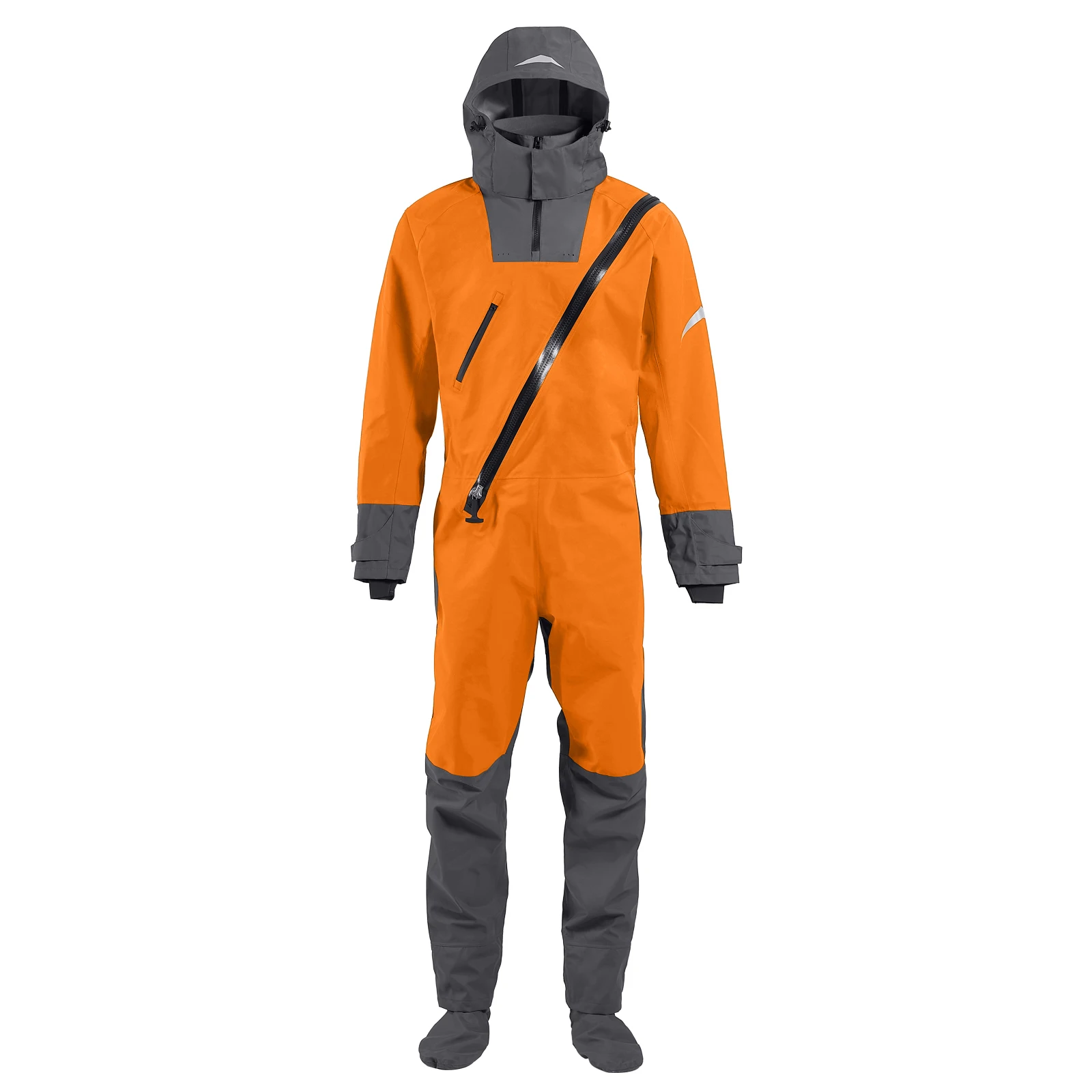 High Quality Kayak Dry Suit for Men Waterproof Fabric Drysuit With Latex on Neck and Wrist White Water River Boat Pending
