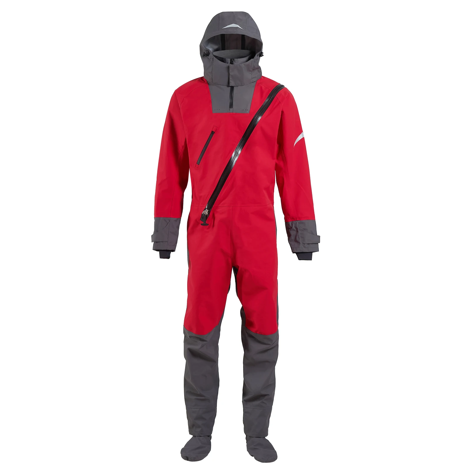 High Quality Kayak Dry Suit for Men Waterproof Fabric Drysuit With Latex on Neck and Wrist White Water River Boat Pending