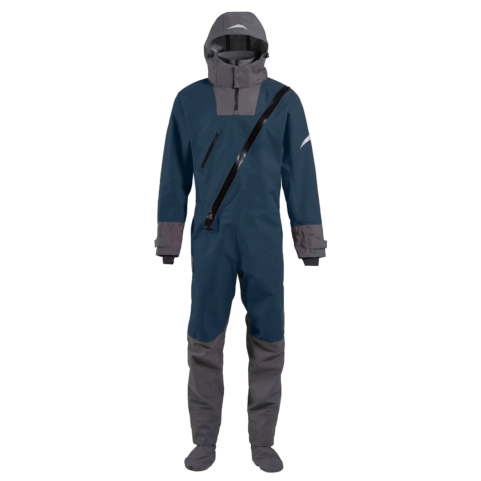 High Quality Kayak Dry Suit for Men Waterproof Fabric Drysuit With Latex on Neck and Wrist White Water River Boat Pending