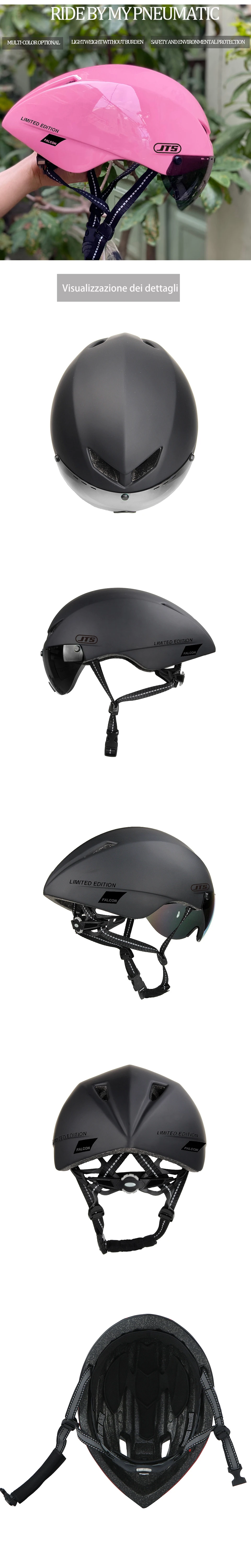 JTS Bicycle Helmet With Goggles,Riding cycling helmet Tricycle, Road Bike, man and woman racing bike, tt helmet Hat Casco