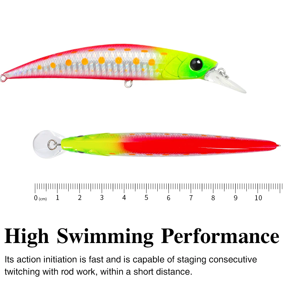 TSURINOYA 4pcs NEW COLOR Sinking Minnow 110S DW77 110mm 22g Long Casting Fishing Lure Large Trout Seabass Sea Fishing Hard Bait