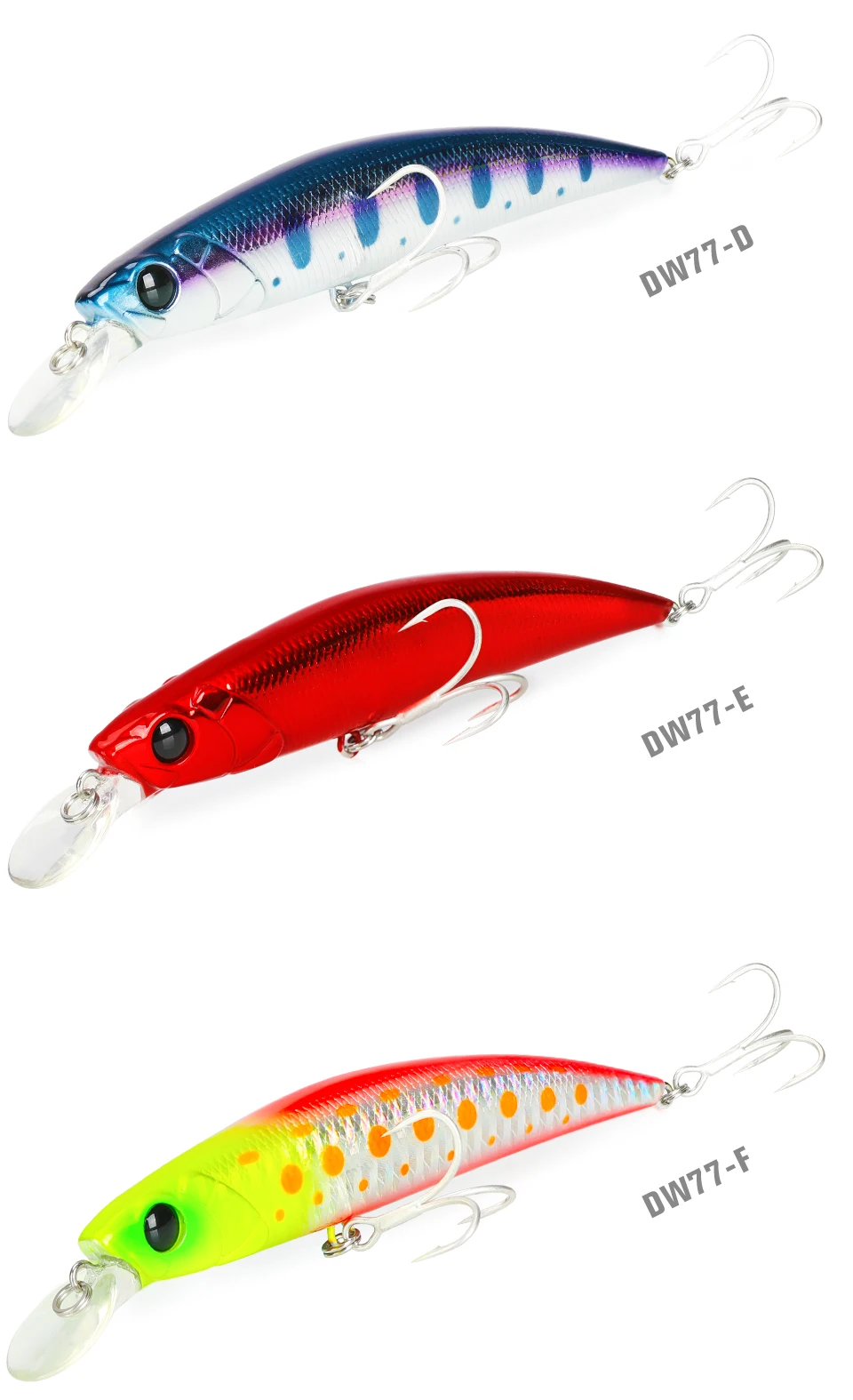 TSURINOYA 4pcs NEW COLOR Sinking Minnow 110S DW77 110mm 22g Long Casting Fishing Lure Large Trout Seabass Sea Fishing Hard Bait