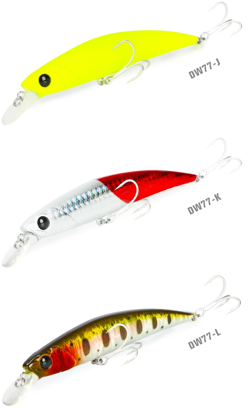 TSURINOYA 4pcs NEW COLOR Sinking Minnow 110S DW77 110mm 22g Long Casting Fishing Lure Large Trout Seabass Sea Fishing Hard Bait