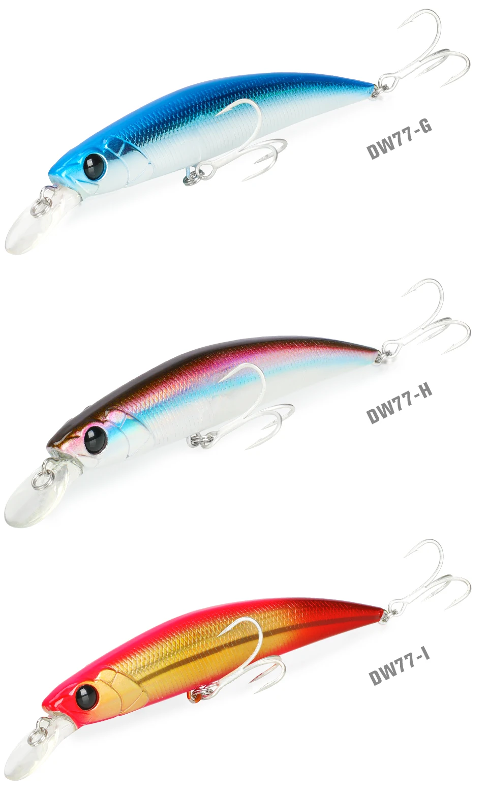 TSURINOYA 4pcs NEW COLOR Sinking Minnow 110S DW77 110mm 22g Long Casting Fishing Lure Large Trout Seabass Sea Fishing Hard Bait