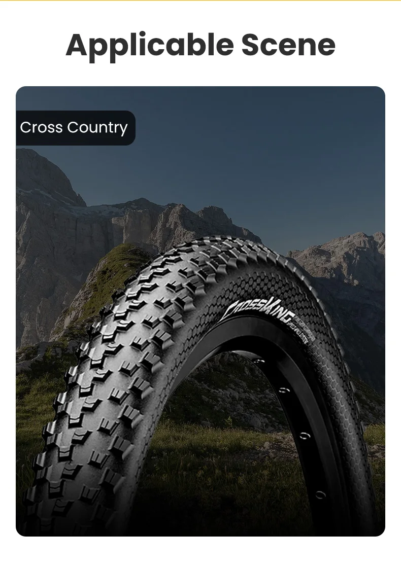 Continental MTB Tires Cross King 27.5/29 Inch Tubeless Ready PureGrip Cross-Country ShieldWall System Anti Puncture Bicycle Tire