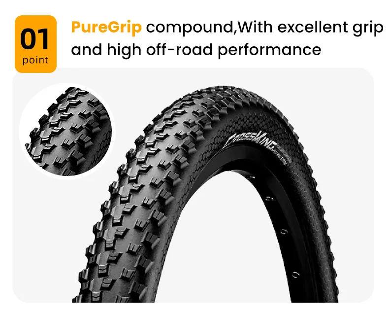 Continental MTB Tires Cross King 27.5/29 Inch Tubeless Ready PureGrip Cross-Country ShieldWall System Anti Puncture Bicycle Tire