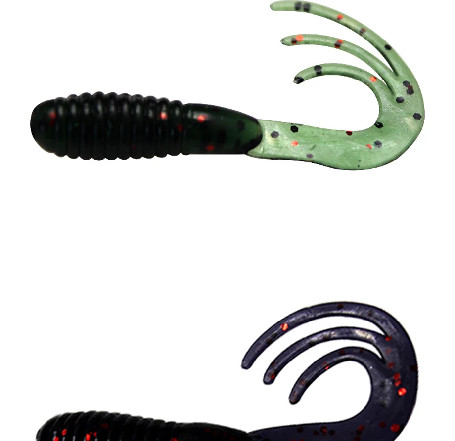 20pcs Fishing Lures 40mm/50mm/65mm 0.7g/1.6g/2.8g Wobblers Carp Fishing Soft Bait Swimbait Tail Grub Lures Silicone Artificial