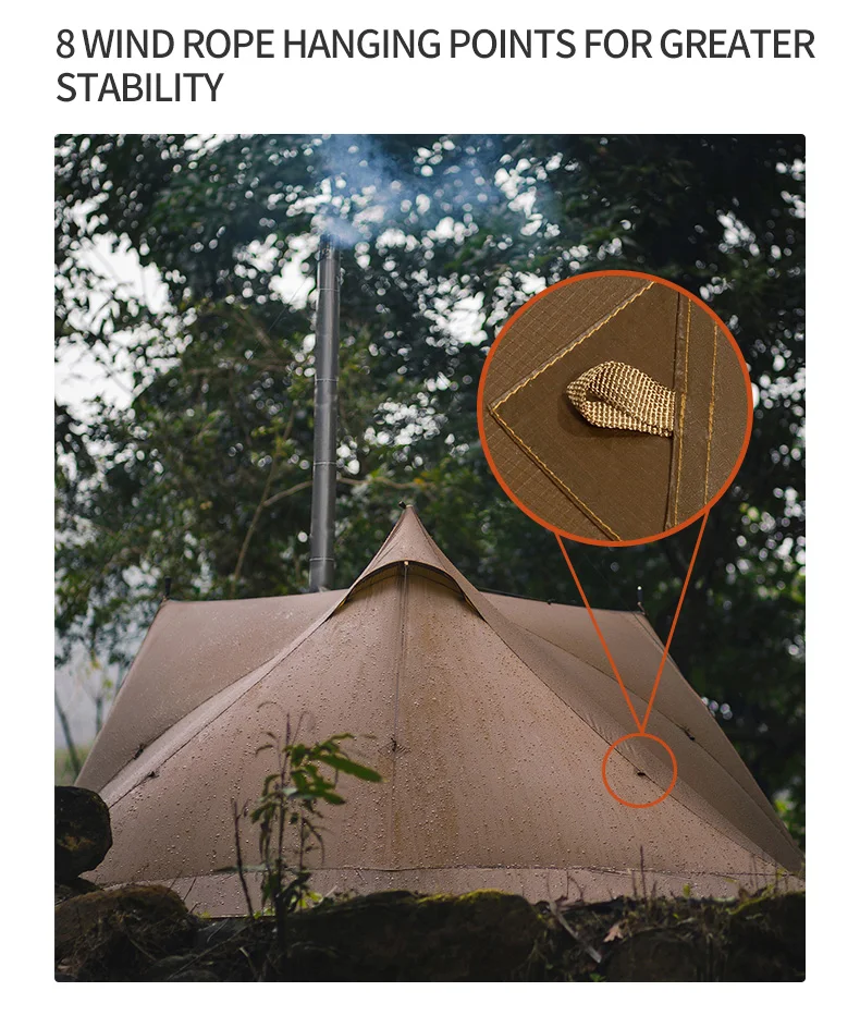 Thous Winds Capricorns 2 Person Tent, Ultralight Hiking Backpack Tent, Camping Pyramid Tent, Outdoor 15D Ripstop Nylon Camp Tent