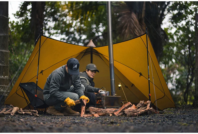Thous Winds Capricorns 2 Person Tent, Ultralight Hiking Backpack Tent, Camping Pyramid Tent, Outdoor 15D Ripstop Nylon Camp Tent