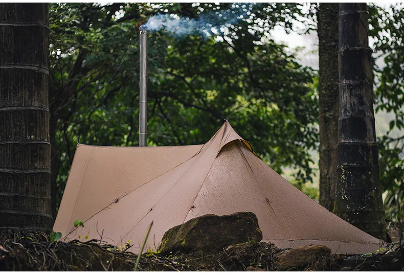 Thous Winds Capricorns 2 Person Tent, Ultralight Hiking Backpack Tent, Camping Pyramid Tent, Outdoor 15D Ripstop Nylon Camp Tent