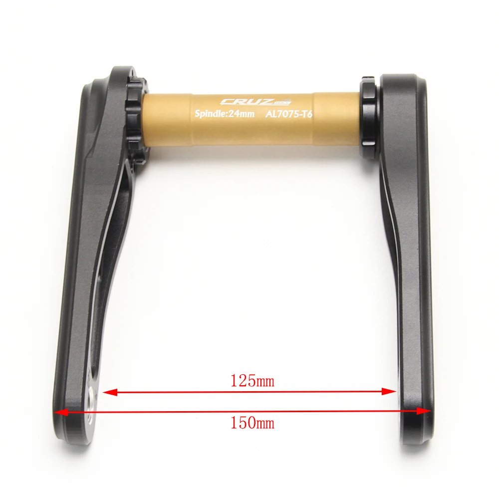 CRUZbike Children's Folding Bike Crankset Kid's Bicycle Hollow Tech Crank Ultralight 127/140/150mm Aluminum Alloy 7075 Axis