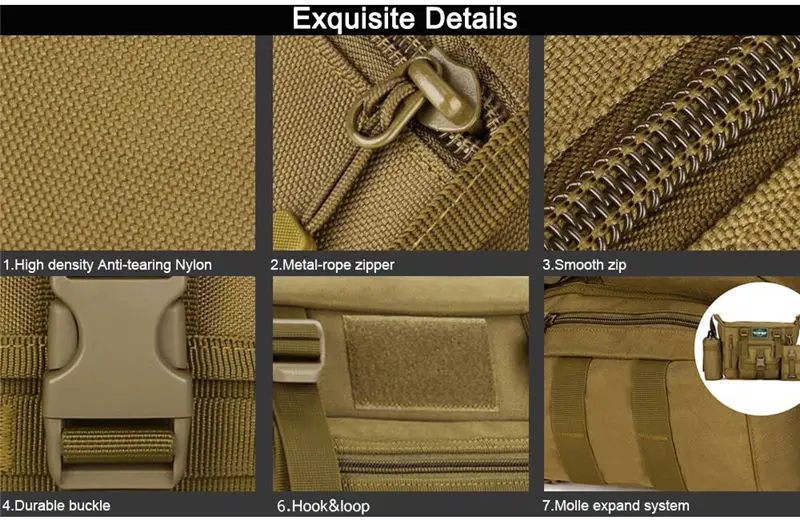 14 Inch Laptop Shoulder Bag Men Sports Bags Man Military Tactical Single Backpack Men's A4 Document Molle Messenger Shoulder Bag
