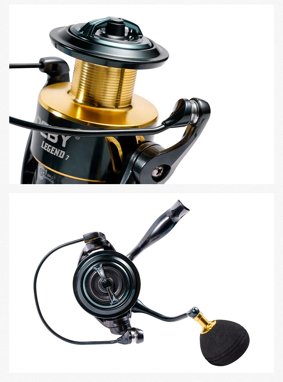 Noeby Spinning Fishing Reel 3000 4000 5000 6000 Max Drag 25kg Long Casting Aluminum Spool 5.2:1 Zinc Alloy Gear Fishing Reels