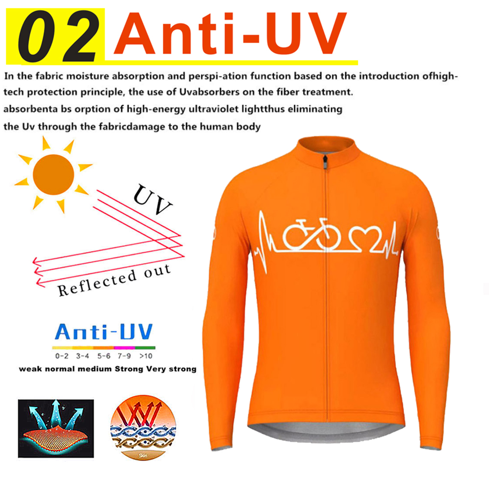 Men Cycling Jersey Long Sleeves Winter Fleece Cycling Clothing MTB Bike Shirts Uniform Warm Bicycle Jacket Maillot Ropa Ciclismo