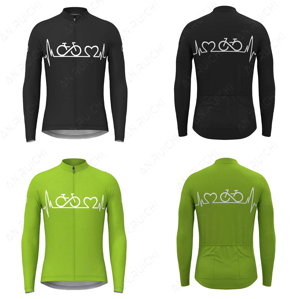 Men Cycling Jersey Long Sleeves Winter Fleece Cycling Clothing MTB Bike Shirts Uniform Warm Bicycle Jacket Maillot Ropa Ciclismo