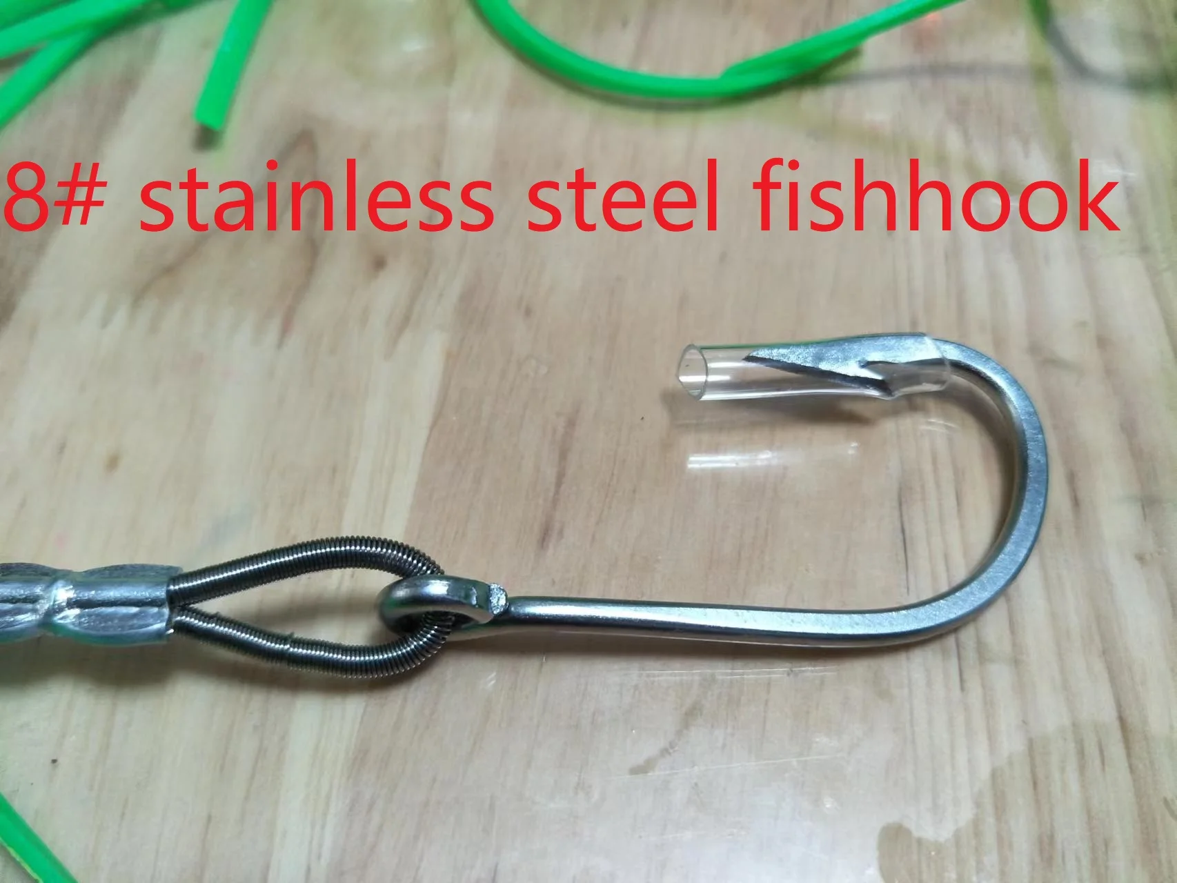 Drag Fishing Resin Fish, Stainless Steel, No.8 Hook, 5 Pack, 140g,2 m Long, pulling Force 350 lbs, tuna, Swordfish