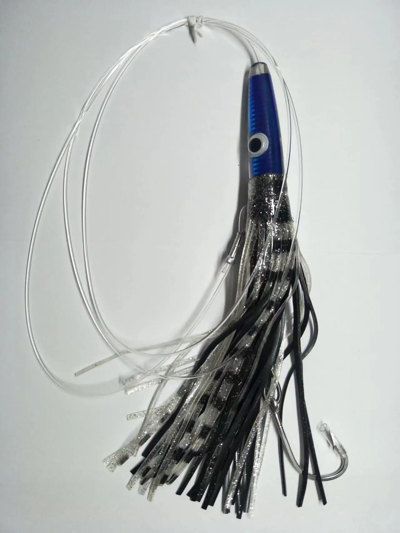 Drag Fishing Resin Fish, Stainless Steel, No.8 Hook, 5 Pack, 140g,2 m Long, pulling Force 350 lbs, tuna, Swordfish