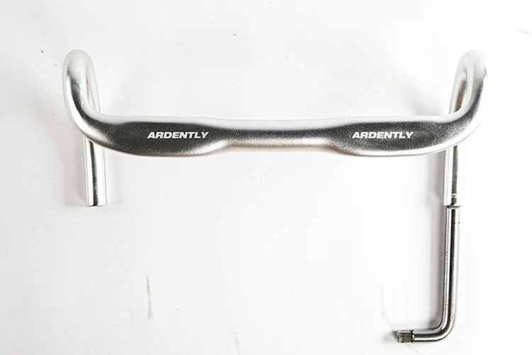 Ardently Aluminium Bicycle TT Bar Bicycle Bullhorn Handlebar Fixed Gear Bike Drop Bar 31.8mm *380/400mm Cycling Flared Bent Bars