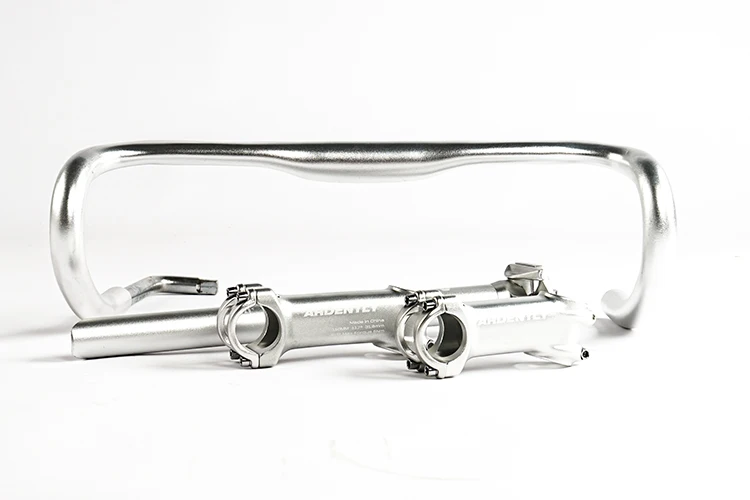 Ardently Aluminium Bicycle TT Bar Bicycle Bullhorn Handlebar Fixed Gear Bike Drop Bar 31.8mm *380/400mm Cycling Flared Bent Bars