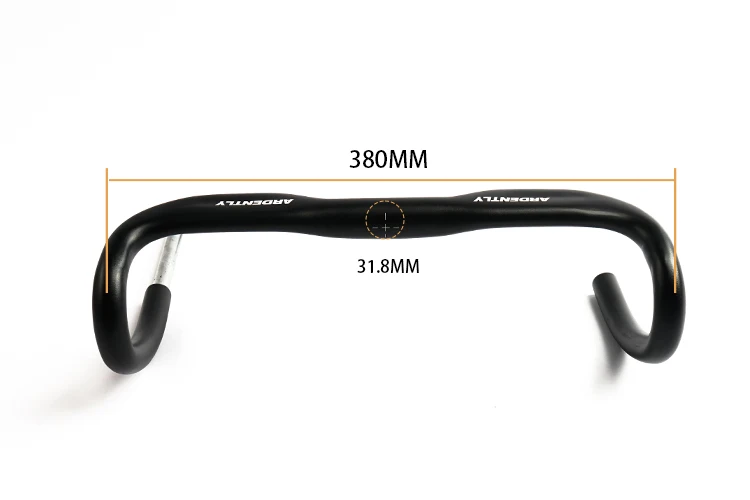 Ardently Aluminium Bicycle TT Bar Bicycle Bullhorn Handlebar Fixed Gear Bike Drop Bar 31.8mm *380/400mm Cycling Flared Bent Bars