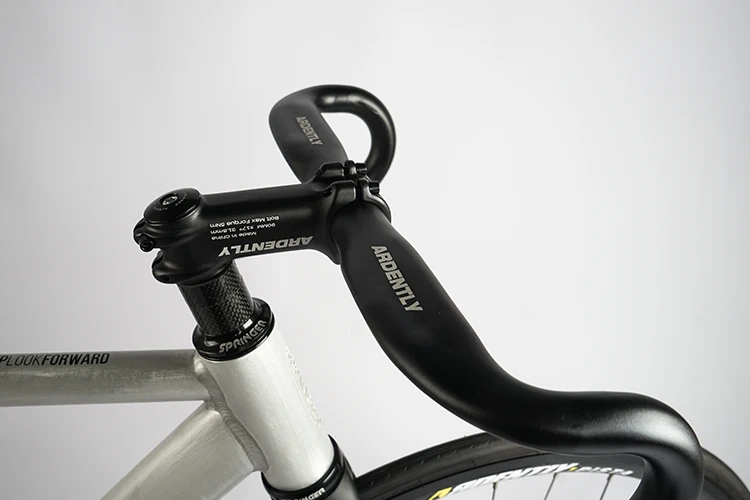 Ardently Aluminium Bicycle TT Bar Bicycle Bullhorn Handlebar Fixed Gear Bike Drop Bar 31.8mm *380/400mm Cycling Flared Bent Bars