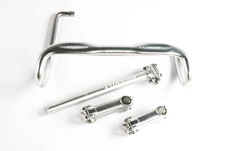 Ardently Aluminium Bicycle TT Bar Bicycle Bullhorn Handlebar Fixed Gear Bike Drop Bar 31.8mm *380/400mm Cycling Flared Bent Bars
