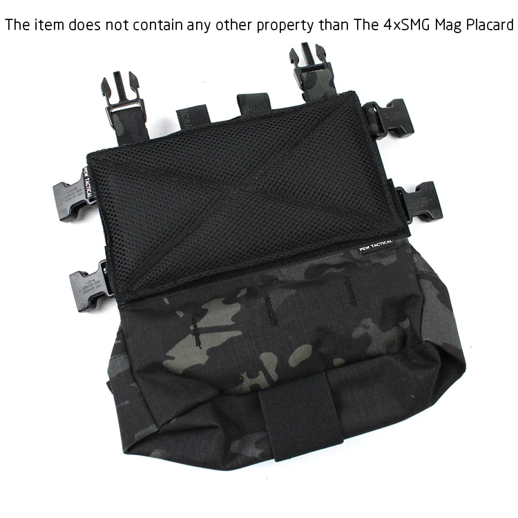 Pew Tactical 4xSMG Mag Placard LV119 MK3 MK4 JPC2.0 Chest Rig Airsoft FP01