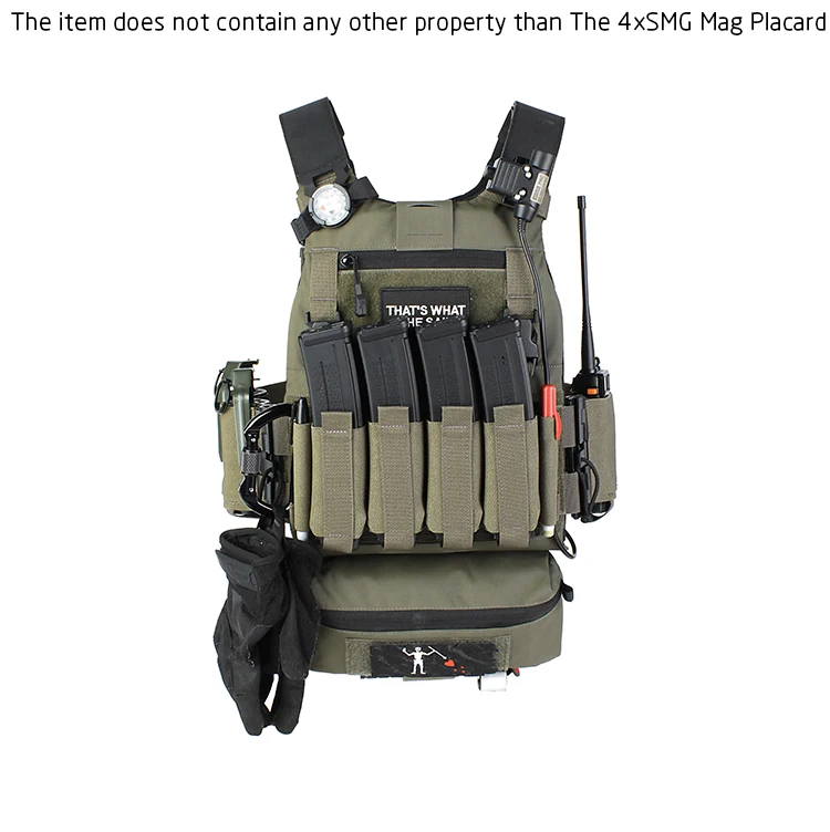 Pew Tactical 4xSMG Mag Placard LV119 MK3 MK4 JPC2.0 Chest Rig Airsoft FP01
