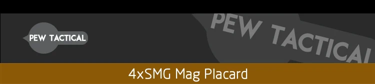 Pew Tactical 4xSMG Mag Placard LV119 MK3 MK4 JPC2.0 Chest Rig Airsoft FP01