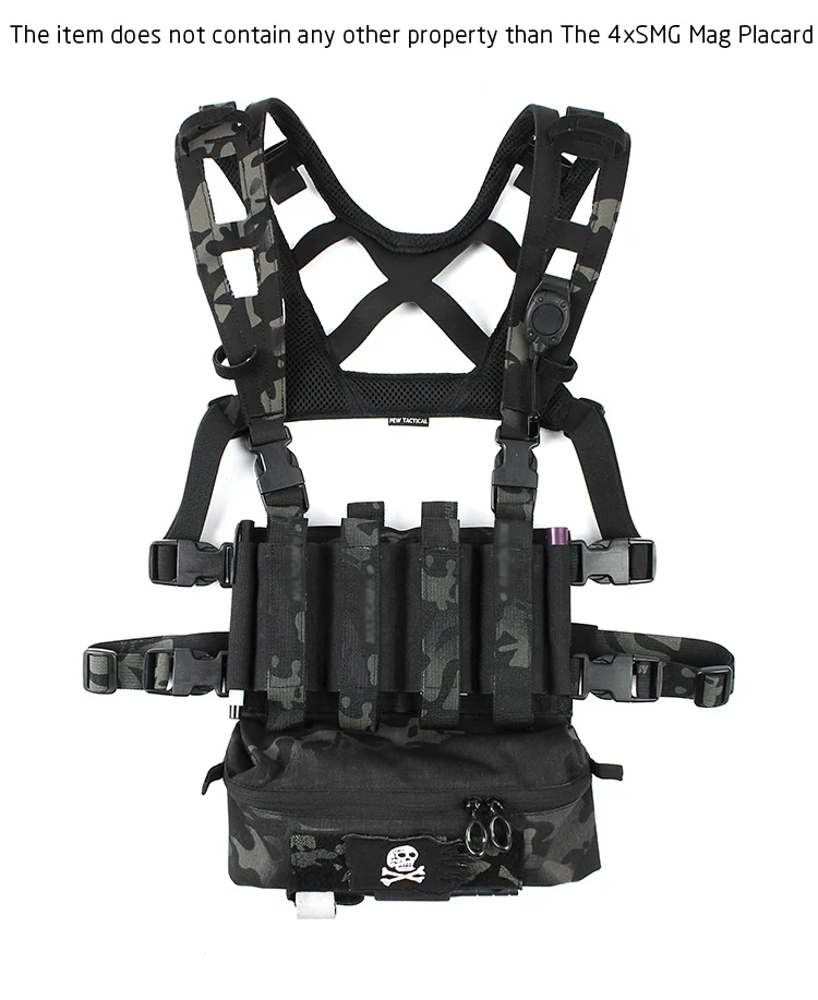 Pew Tactical 4xSMG Mag Placard LV119 MK3 MK4 JPC2.0 Chest Rig Airsoft FP01