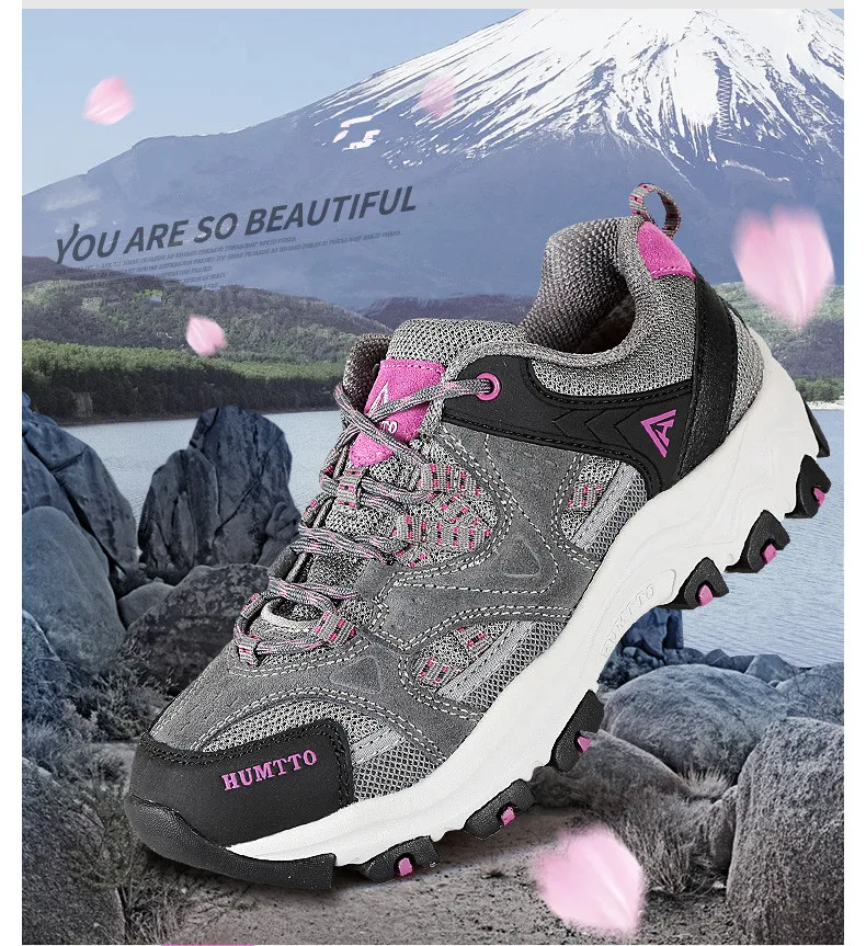 HUMTTO Women Hiking Shoes Spring Outdoor Sports Climbing Shoes Walking Shoes Warm Men Trekking Sneakers Ankle Boots Breathable