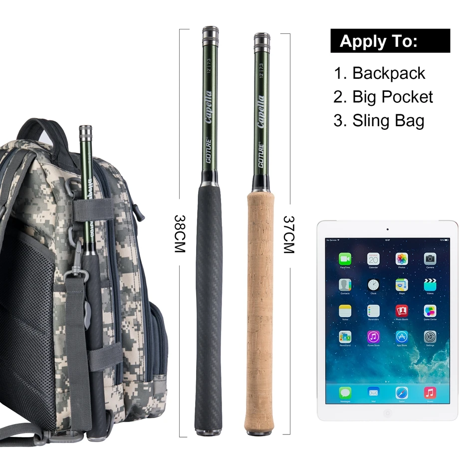 Goture Tenkara Fishing Kit Ultra Light Carbon Fly Fishing Rod 3.6m Mainline Tippet Flies Set Hook Keeper and Accessories Combo