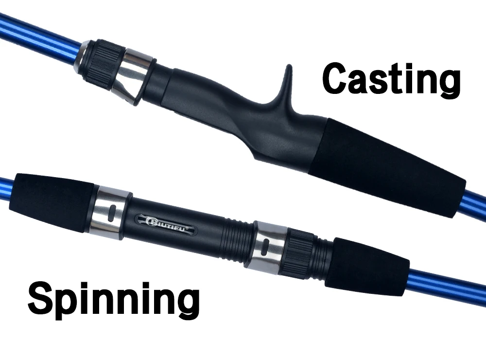 BIUTIFU Baitcasting Spinning Mini Fishing Rod 4/5 Section 1.8/2.1mTravel Carbon Casting Weight 5-20g Fast Ultralight Lure Pole